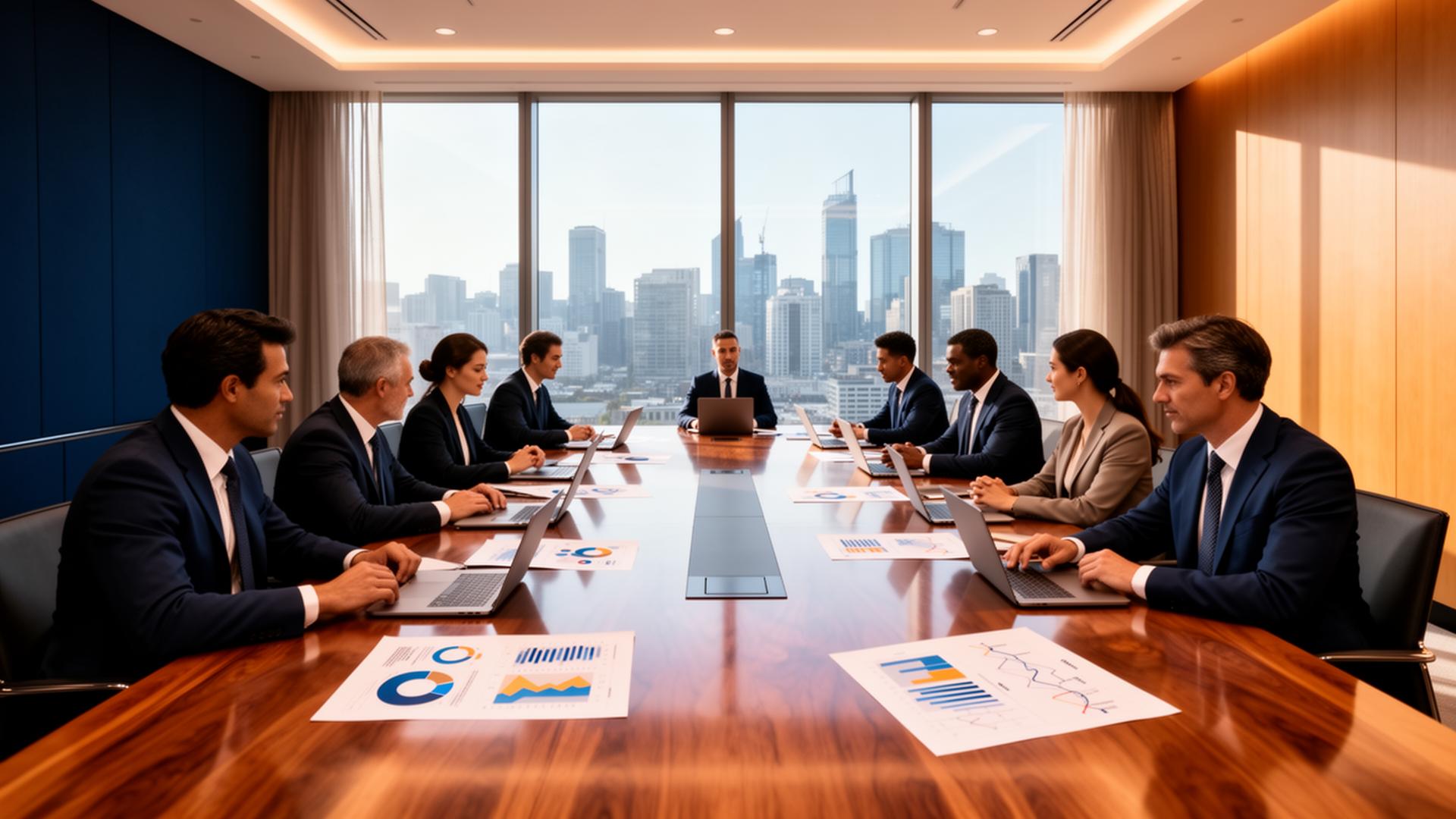Capital West Advisors team in a conference room strategy meeting